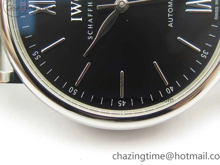 MIROTIME 0225 FastDry Portofino IW356501 SS V3 MK 1:1 Best Edition Black Dial On SS Mesh Bracelet MIYOTA 7195